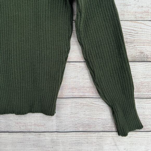 Defense Logistics Agency Rib Knit Wool Commnado Sweater Mens 46 Green NEW - Picture 5 of 13